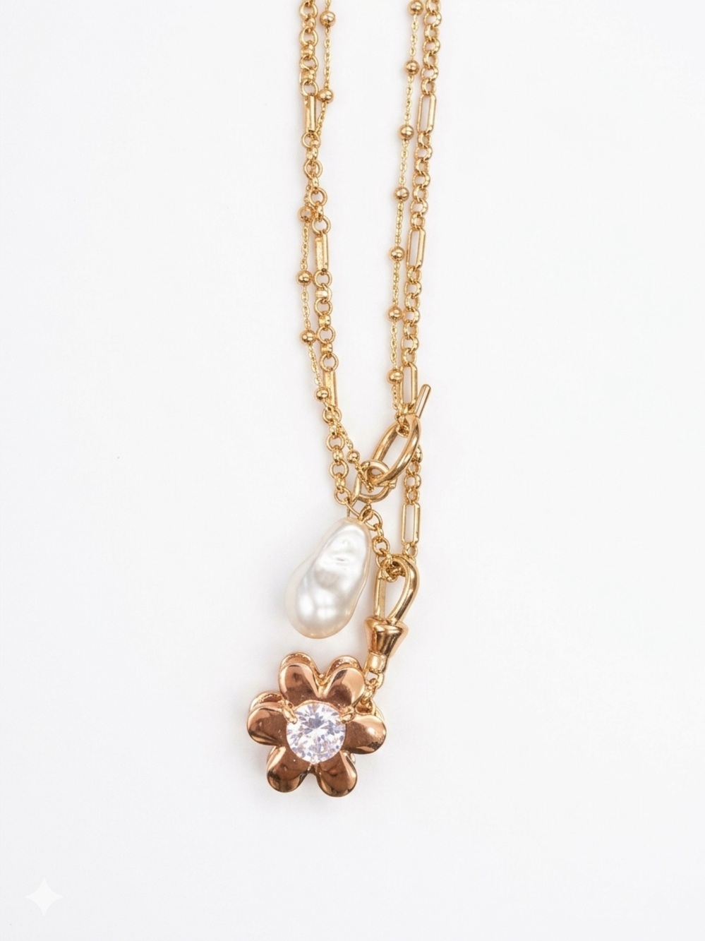 Anthropologie Gold Layered Delicate Chain Necklace